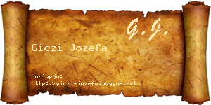 Giczi Jozefa névjegykártya