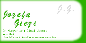jozefa giczi business card